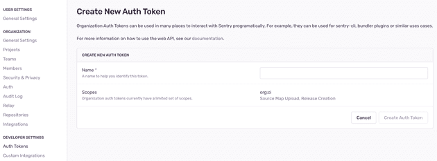 Auth Token 발급 상세 페이지